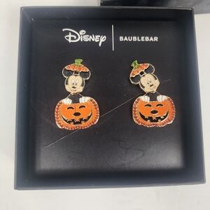 Disney BaubleBar Mickey Pumpkin Earrings